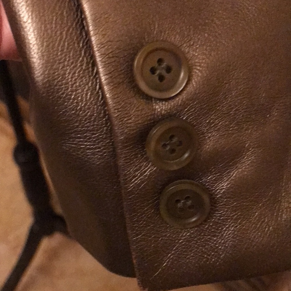 Metallic Leather Jacket - image 6